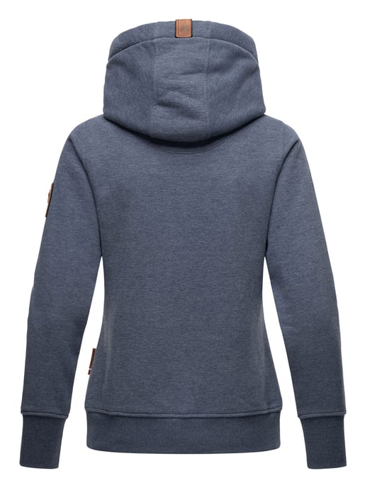 Navahoo Sudadera Mujer Namikaa – Con Capucha, Cuello Alto & Detalles en Polipiel - Image 3