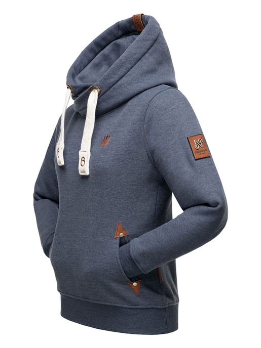 Navahoo Sudadera Mujer Namikaa – Con Capucha, Cuello Alto & Detalles en Polipiel - Image 4