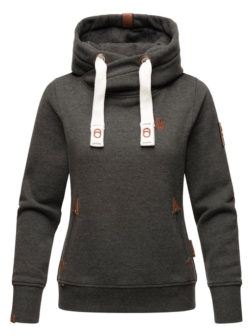 Navahoo Sudadera Mujer Namikaa – Con Capucha, Cuello Alto & Detalles en Polipiel - Image 1