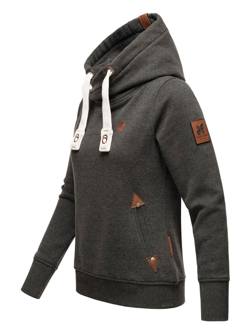 Navahoo Sudadera Mujer Namikaa – Con Capucha, Cuello Alto & Detalles en Polipiel - Image 2