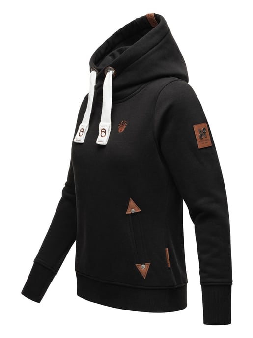 Navahoo Sudadera Mujer Namikaa – Con Capucha, Cuello Alto & Detalles en Polipiel - Image 2