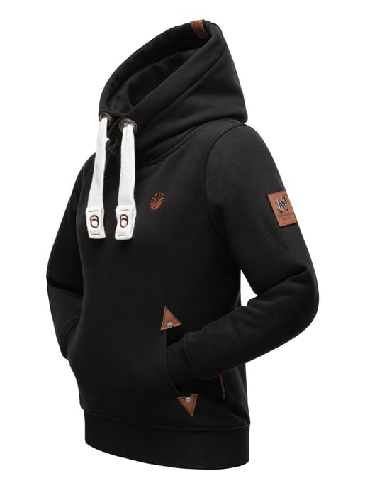 Navahoo Sudadera Mujer Namikaa – Con Capucha, Cuello Alto & Detalles en Polipiel - Image 4