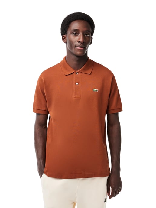 Men's Lacoste Classic Fit L.12.12 Original Piqué Polo Shirt in Brown - Image 3