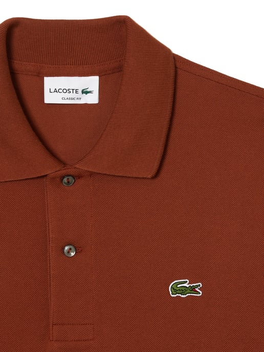 Men's Lacoste Classic Fit L.12.12 Original Piqué Polo Shirt in Brown - Image 4