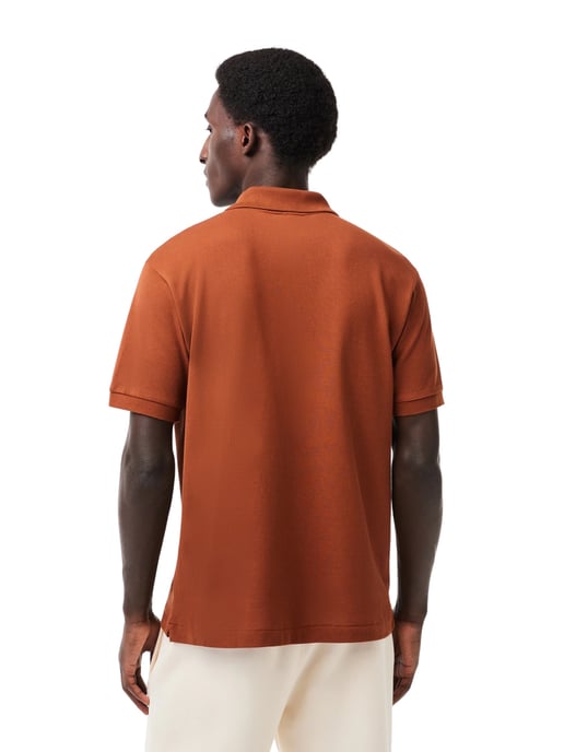 Men's Lacoste Classic Fit L.12.12 Original Piqué Polo Shirt in Brown - Image 5