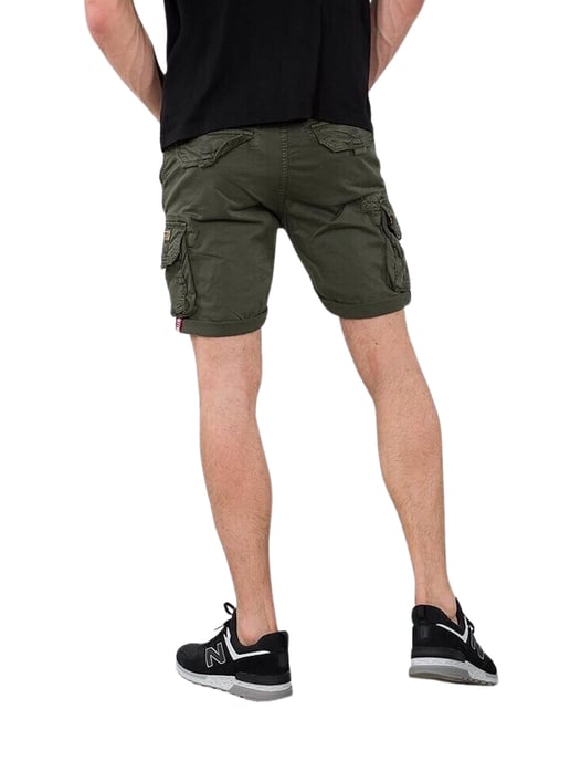 Alpha industries Men's Crew Shorts in Olive - Image 2