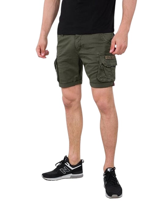 Alpha industries Men's Crew Shorts in Olive - Image 3