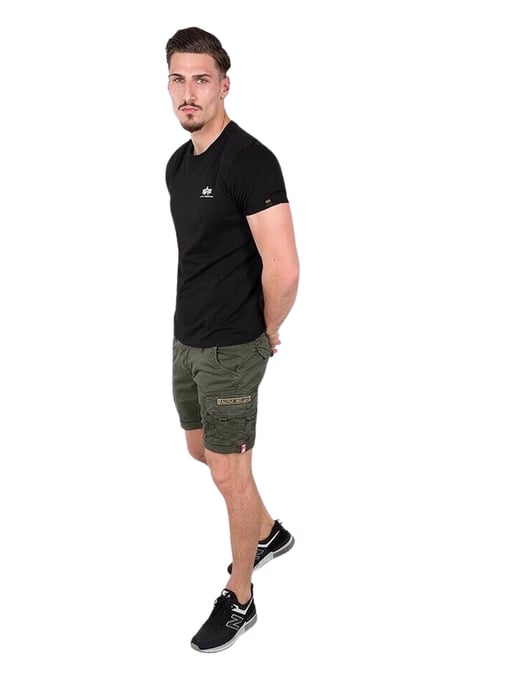 Alpha industries Men's Crew Shorts in Olive - Image 4