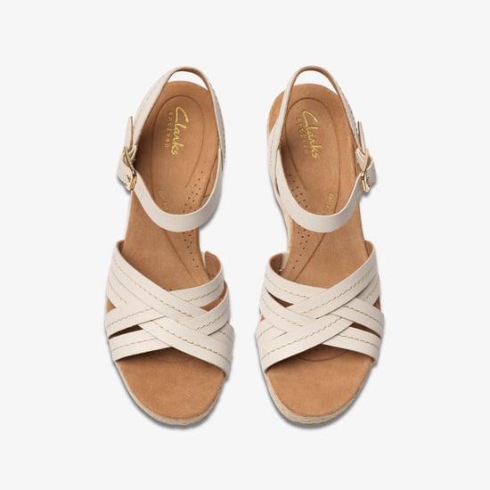 Sabina Strap Cream Leather Sandalias - Image 6