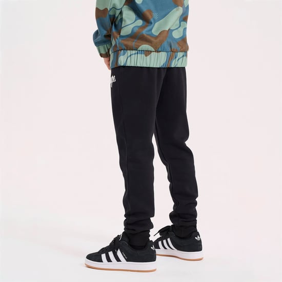 Pantalones de chándal negros para niños Casual Joggers Suaves con puños - Image 4
