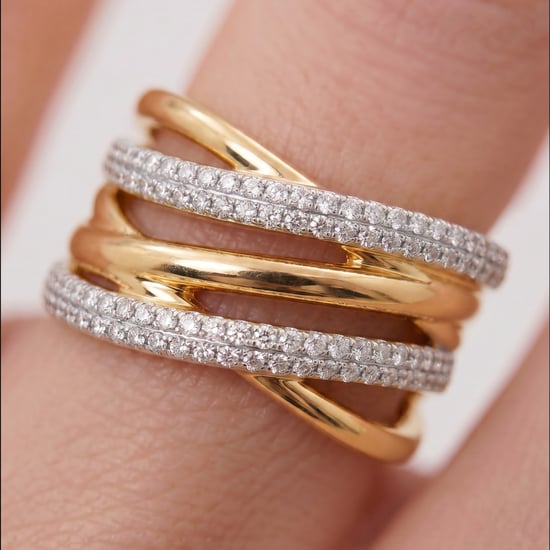 Anillo Luxenter de Aleación de Metal y Circonita Brillante acabado en oro amarillo de 18k - Ximara - Image 4