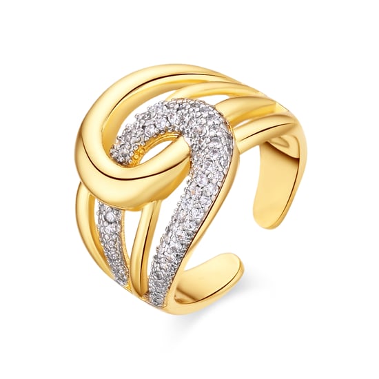 Luxenter Anillo de Circonita Brillante acabado en oro amarillo de 18k - Nava - Image 1