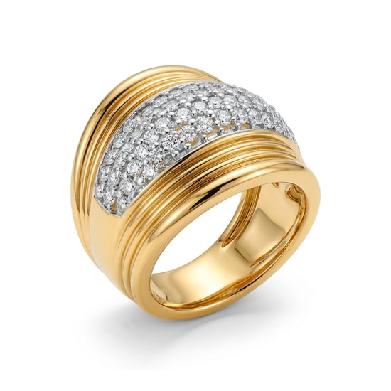 Luxenter Anillo de Circonita Brillante acabado en oro amarillo de 18k - Lilfu - Image 1