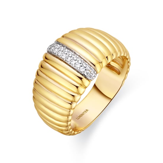 Luxenter Anillo de Plata de Ley 925 y Circonita Brillante acabado oro 18k - Dorane - Image 1