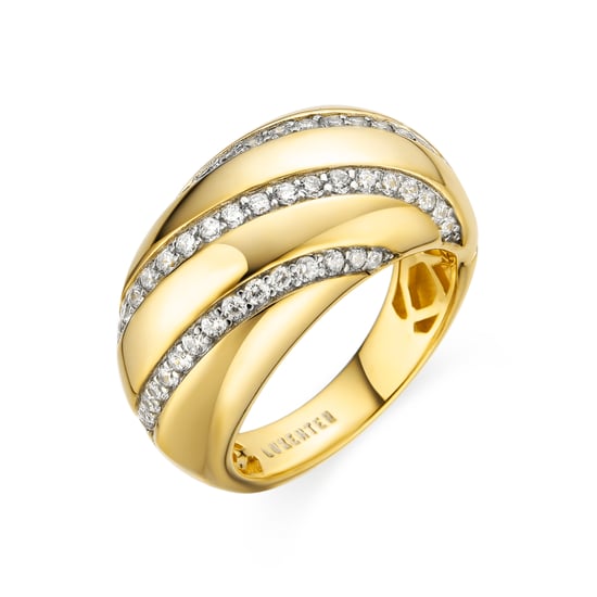 Luxenter Anillo de Plata de Ley 925 y Circonita Brillante acabado oro 18k - Vikai - Image 1