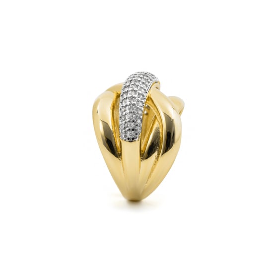Anillo Luxenter de Aleación de Metal y Circonita Brillante acabado en oro amarillo de 18k - Prukah - Image 3