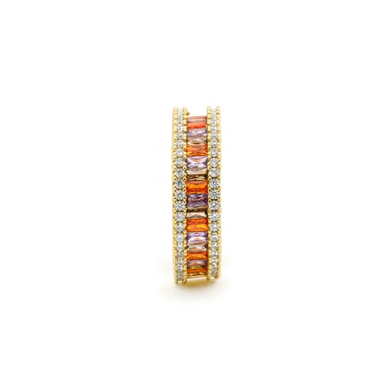 Anillo Luxenter de Aleación de Metal y Circonita Multicolor acabado en oro amarillo de 18k - Baldlal - Image 3
