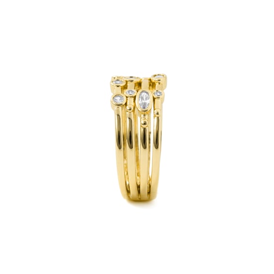 Anillo Luxenter de Aleación de Metal y Circonita Brillante acabado en oro amarillo de 18k - Ulethel - Image 3