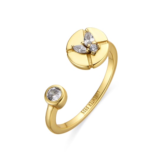 Luxenter Anillo de Plata de Ley 925 y Circonita Brillante acabado oro 18k - Ufore - Image 1