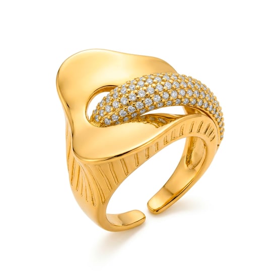 Luxenter Anillo de Circonita Brillante acabado en oro amarillo de 18k - Lefri - Image 1
