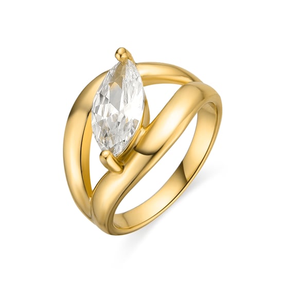 Luxenter Anillo de Plata de Ley 925 y Circonita Brillante acabado oro 18k - Nathon - Image 1