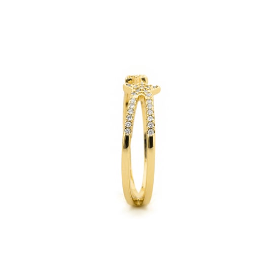Anillo Luxenter de Aleación de Metal y Circonita Brillante acabado en oro amarillo de 18k - Helmsu - Image 3