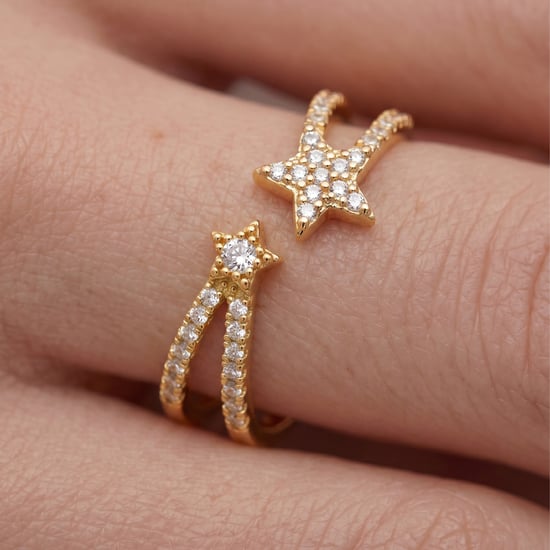 Anillo Luxenter de Aleación de Metal y Circonita Brillante acabado en oro amarillo de 18k - Helmsu - Image 4