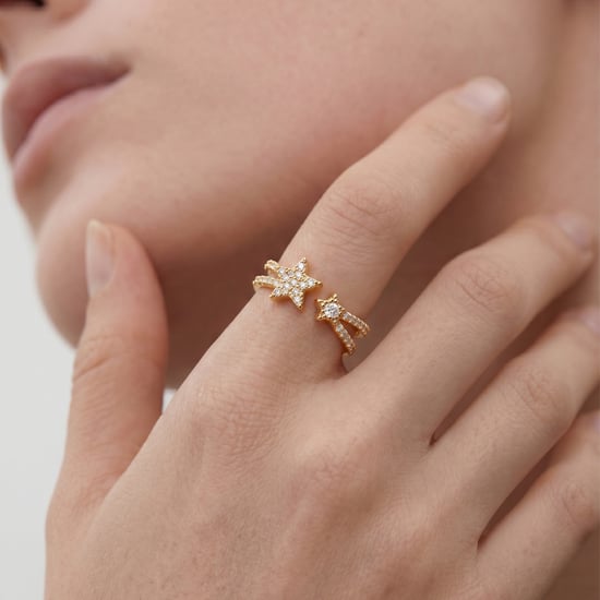 Anillo Luxenter de Aleación de Metal y Circonita Brillante acabado en oro amarillo de 18k - Helmsu - Image 5
