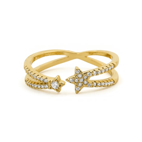 Anillo Luxenter de Aleación de Metal y Circonita Brillante acabado en oro amarillo de 18k - Helmsu - Image 6