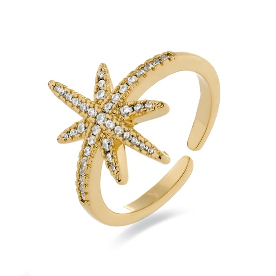 Anillo Luxenter con Circonita Brillante acabado en oro amarillo de 18K - Oriok - Image 1
