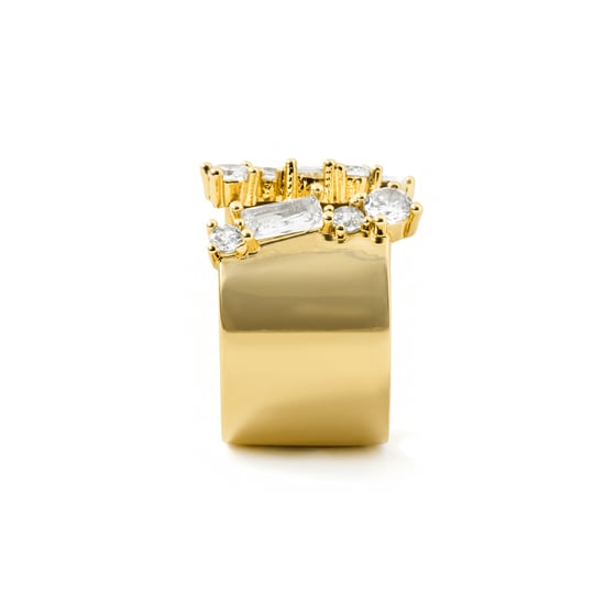 Anillo Luxenter de Aleación de Metal y Circonita Brillante acabado en oro amarillo de 18k - Legin - Image 3