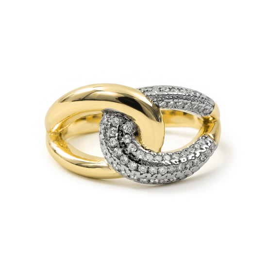 Anillo Luxenter de Aleación de Metal y Circonita Brillante acabado en oro amarillo de 18k - Denan - Image 6