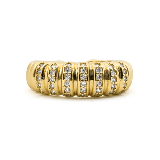 Anillo Luxenter de Aleación de Metal y Circonita Brillante acabado en oro amarillo de 18k - Bakla - Image 6