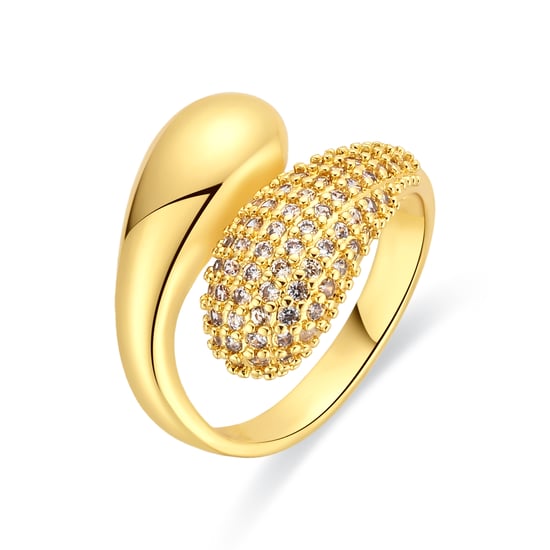 Anillo Luxenter de Aleación de Metal y Circonita Brillante acabado en oro amarillo de 18k - Hadar - Image 1