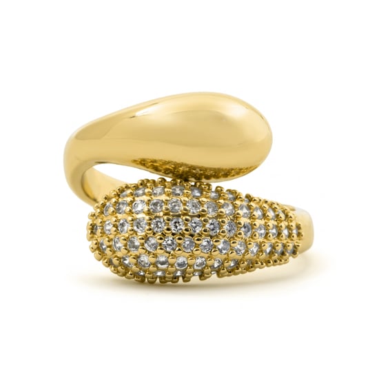 Anillo Luxenter de Aleación de Metal y Circonita Brillante acabado en oro amarillo de 18k - Hadar - Image 6