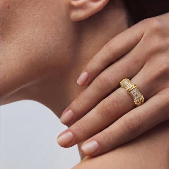 Anillo Luxenter de Aleación de Metal y Circonita Brillante acabado en oro amarillo de 18k - Rechi - Image 2