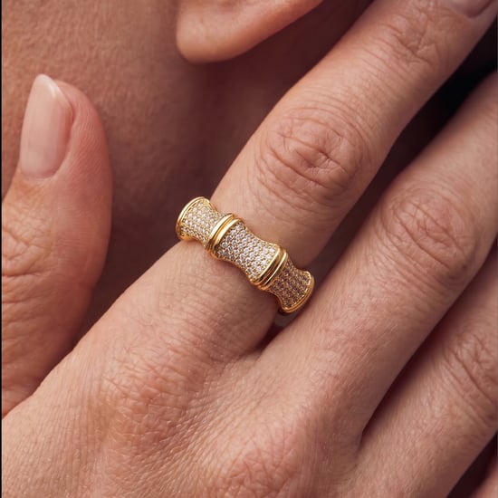 Anillo Luxenter de Aleación de Metal y Circonita Brillante acabado en oro amarillo de 18k - Rechi - Image 4