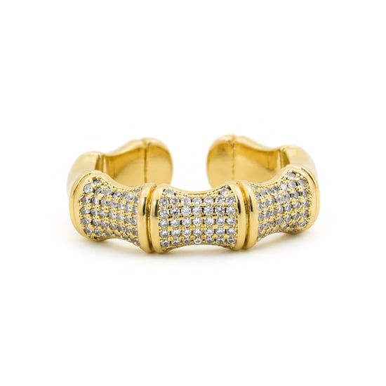 Anillo Luxenter de Aleación de Metal y Circonita Brillante acabado en oro amarillo de 18k - Rechi - Image 6