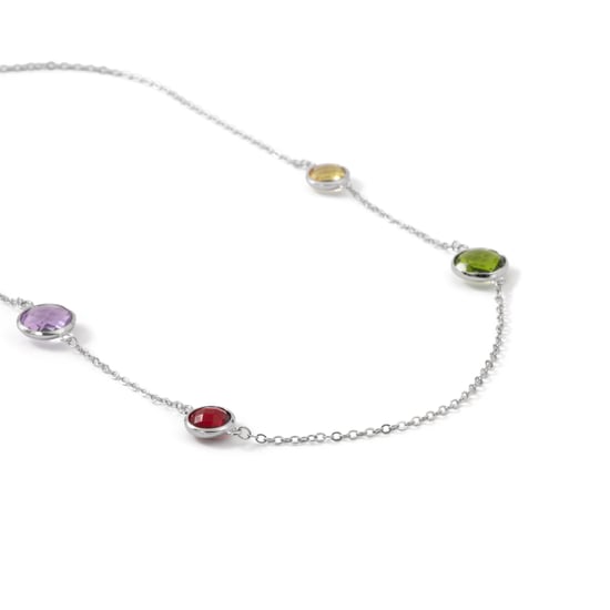 Collar Luxenter de Aleación de Metal y Circonita Multicolor acabado en rodio - Dowka - Image 6
