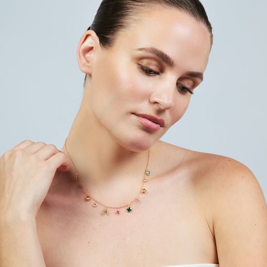 Collar Luxenter de Aleación de Metal y Circonita Multicolor acabado en oro rosa de 18k - Huis - Image 5