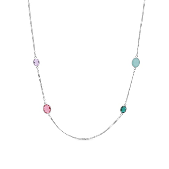 Luxenter Collar de Circonita Multicolor acabado en rodio - Nodiya - Image 1