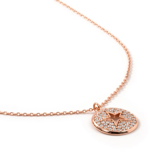 Collar Luxenter de Aleación de Metal y Circonita Brillante acabado en oro rosa de 18k - Lypil - Image 6