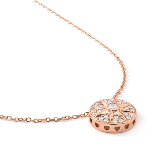 Collar Luxenter de Aleación de Metal y Circonita Brillante acabado en oro rosa de 18k - Fredry - Image 6