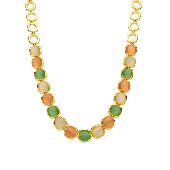 Luxenter Collar con Ojo de Gato Multicolor acabado oro 18k - Shureo - Image 1
