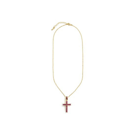 Collar Luxenter de Aleación de Metal y Circonita Rubí acabado en oro amarillo de 18k - Amku - Image 3