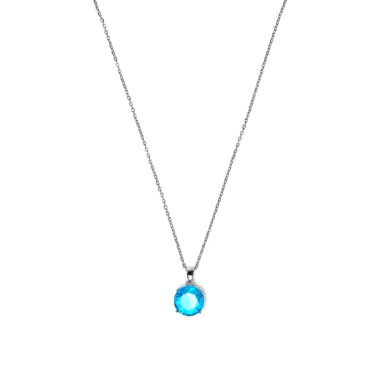 Luxenter Collar con Circonita Topacio Azul acabado plata - Amkru - Image 1
