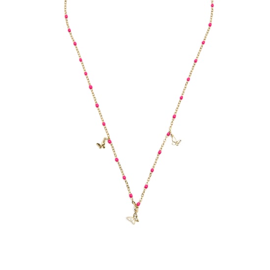 Luxenter Collar de Plata de Ley 925 y Lacado Rosa acabado oro amarillo de 18k - Zumre - Image 1