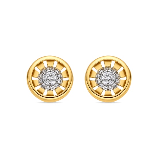 Luxenter Pendientes acabado oro amarillo de 18k y Circonita Brillante - Guhux - Image 1