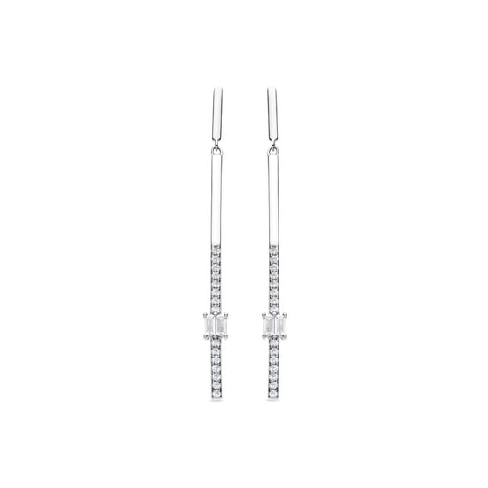 Luxenter Pendientes de Plata de Ley 925 y Circonita Brillante acabado rodio - Yacko - Image 1
