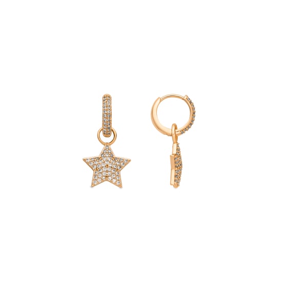 Luxenter Pendientes acabado oro amarillo de 18k y Circonita Brillante - Sasti - Image 1